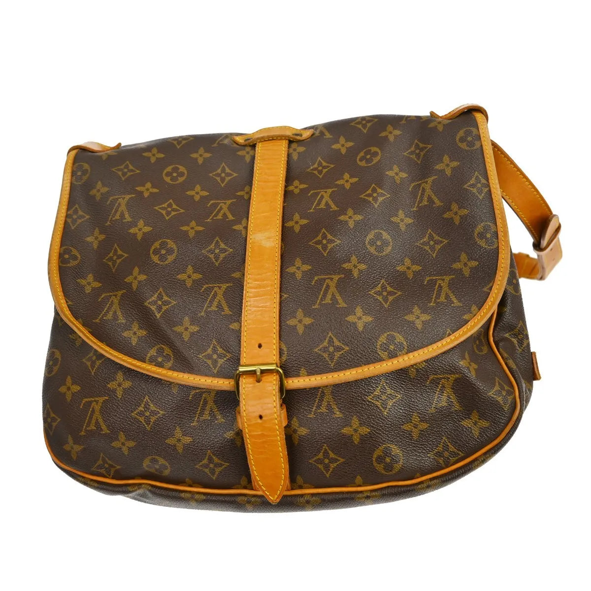 Louis Vuitton Saumur Monogram Canvas, Brown, Canvas, Shoulder Bag