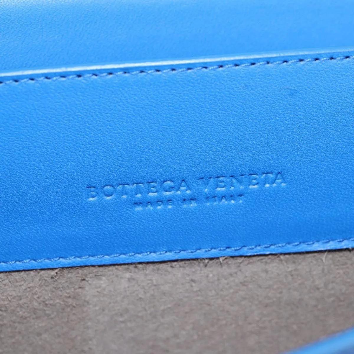 Bottega Veneta Double Compartment Flap Intrecciato Nappa, Blue, Leather, Shoulder Bag
