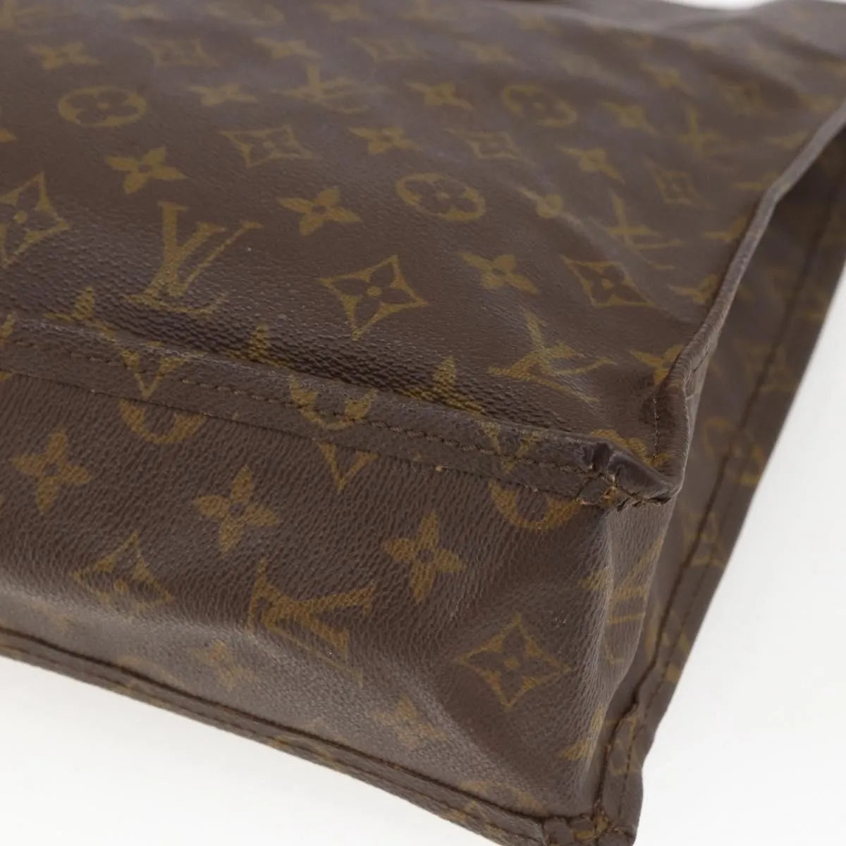 Louis Vuitton Sac Plat Monogram, Brown, Canvas, Tote Bag