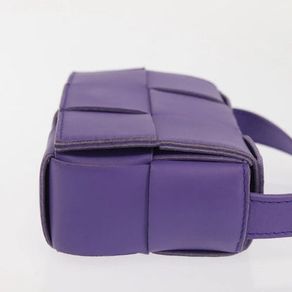Bottega Veneta Cassette Maxi Intrecciato Leather, Purple, Leather, Clutch