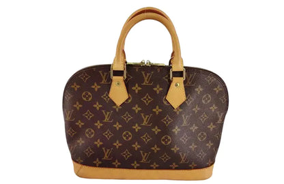 Louis Vuitton Vintage Alma Monogram Canvas, Brown, Canvas, Handbag