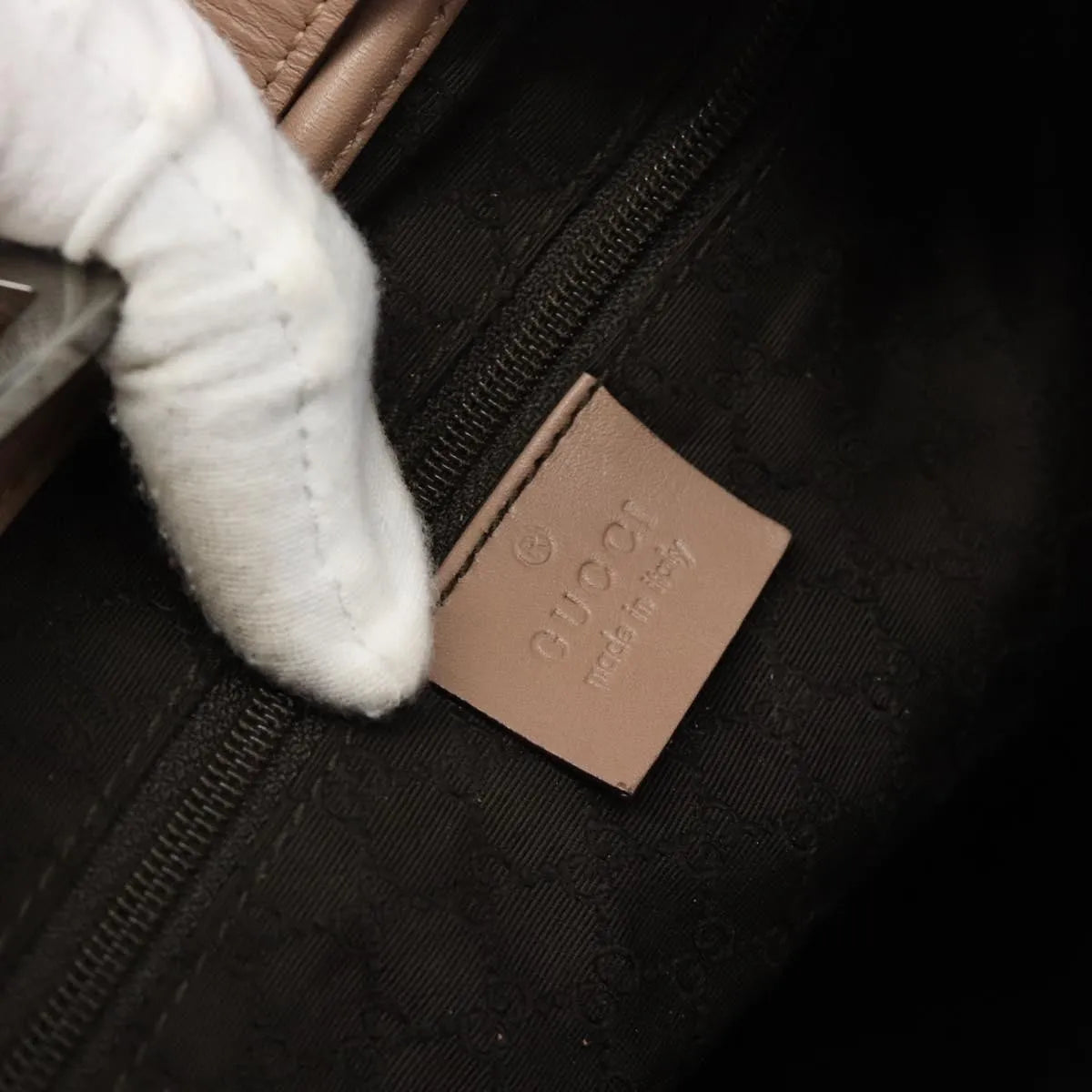 Gucci Jackie O Suede, Beige, Suede, Shoulder Bag