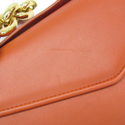 Bottega Veneta Mount Leather, Orange, Leather, Shoulder Bag