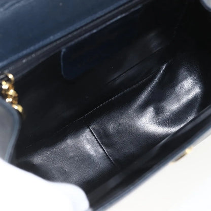 Salvatore Ferragamo Gancini Leather, Navy, Leather, Shoulder Bag