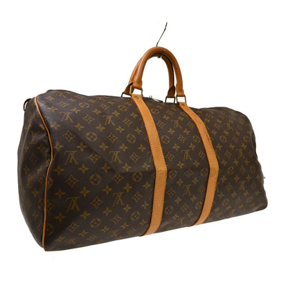 Louis Vuitton Keepall Canvas, Brown, Canvas, Travel Bag