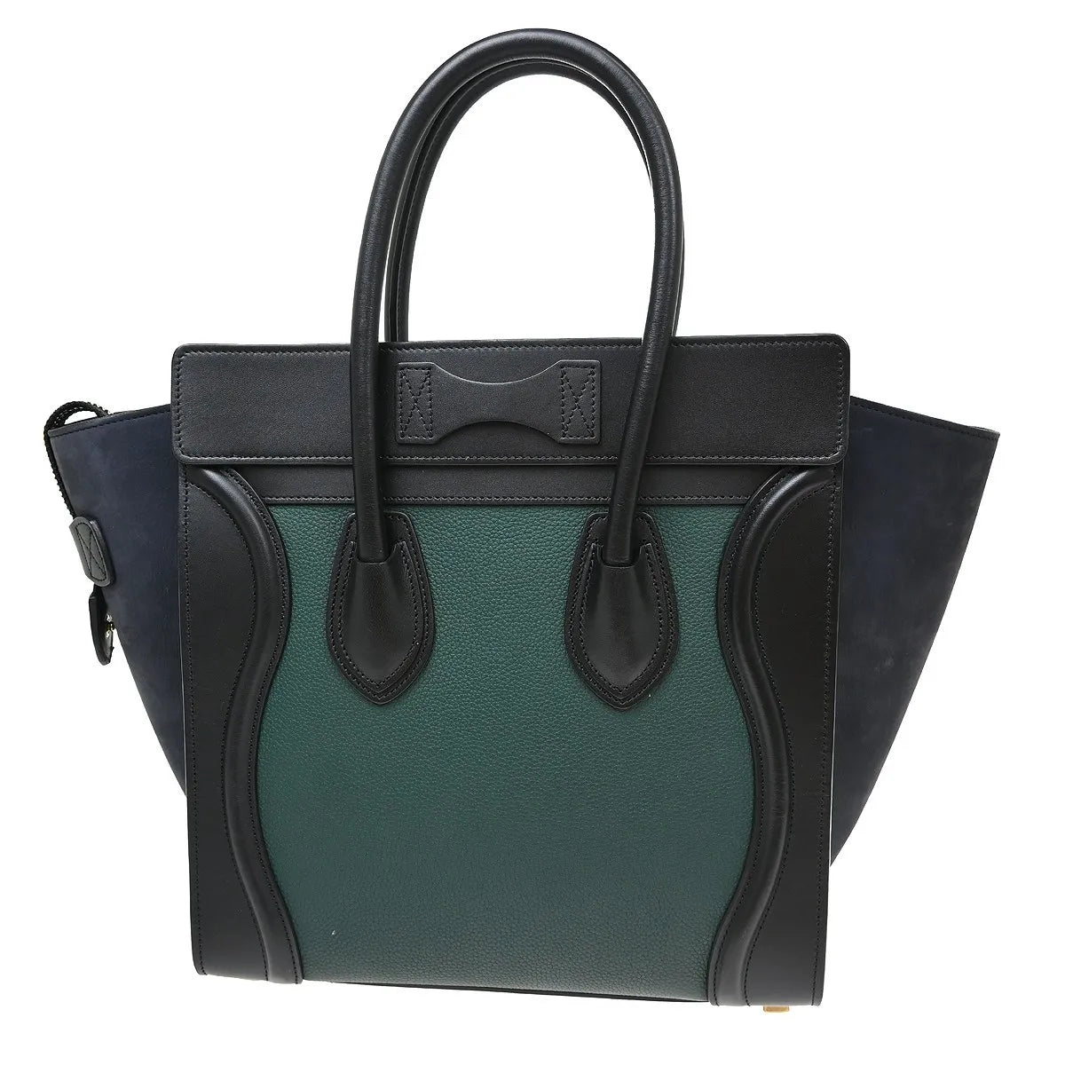 Celine Tricolor Shoulder Luggage Leather, Multicolour, Leather, Tote Bag
