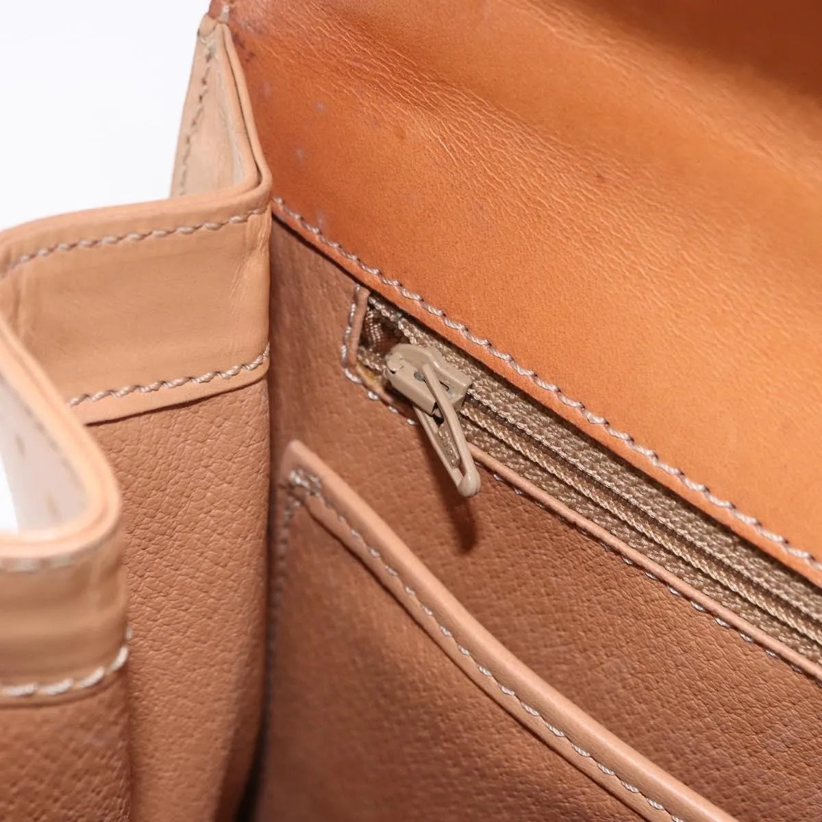 Celine Vintage Macadam Canvas and Leather, Brown, Canvas, Handbag