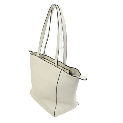 Prada Vintage Tote Leather, White, Leather, Tote Bag