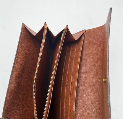Louis Vuitton Emilie Monogram Canvas, Brown, Canvas, Wallet