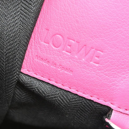 Loewe Hammock Printed Leather, Black, Leather, Handbag