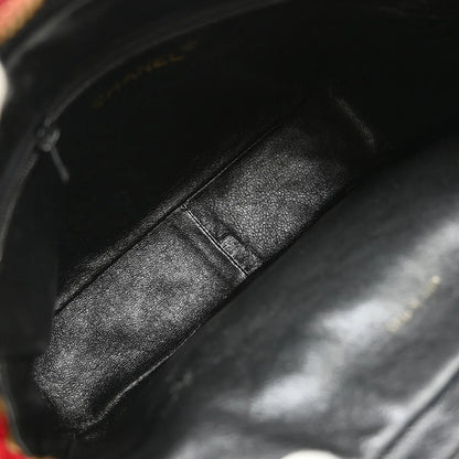 Chanel Vintage Front Pocket Camera Quilted Lambskin, Red, Leather, Shoulder Bag