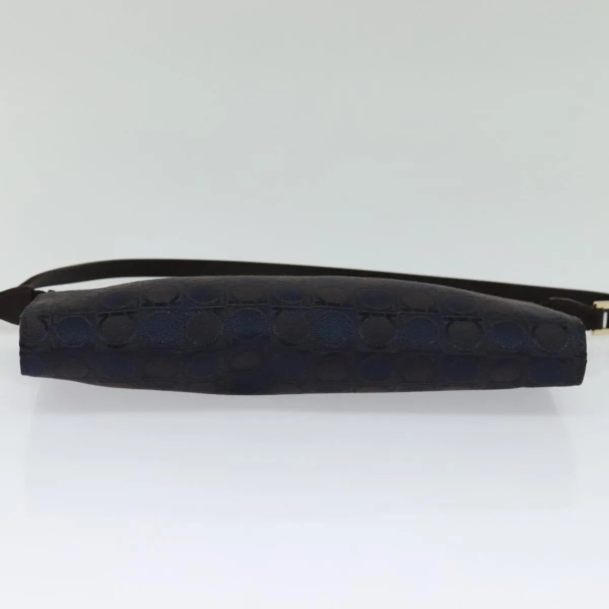 Salvatore Ferragamo Gancini Canvas, Navy, Canvas, Handbag