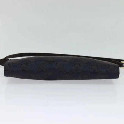 Salvatore Ferragamo Gancini Canvas, Navy, Canvas, Handbag
