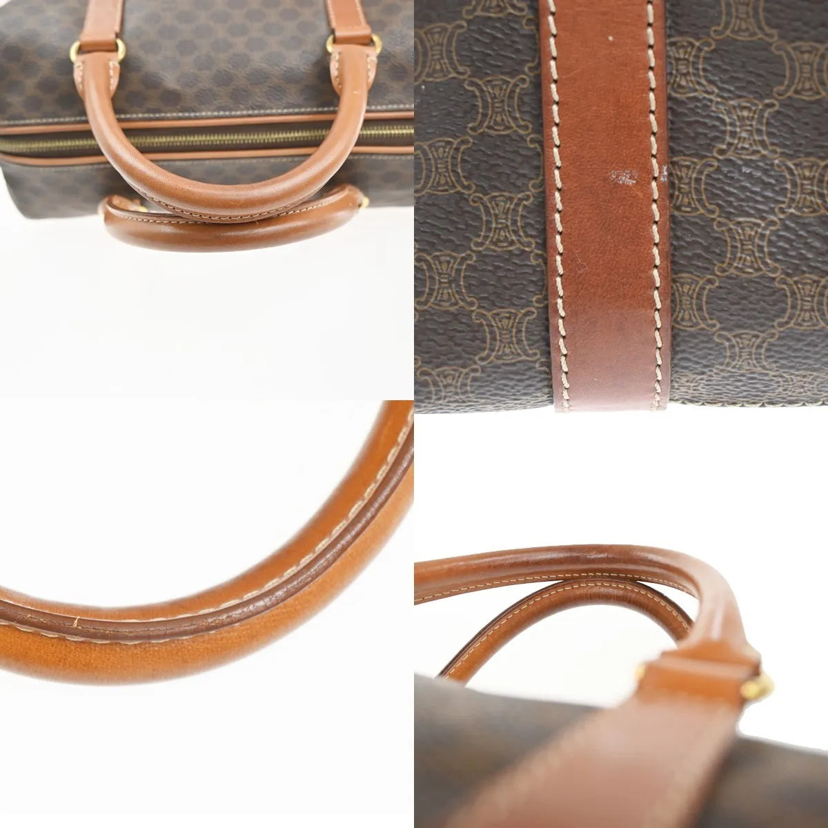 Celine Macadam Macadam with leather, Brown, PVC, Handbag