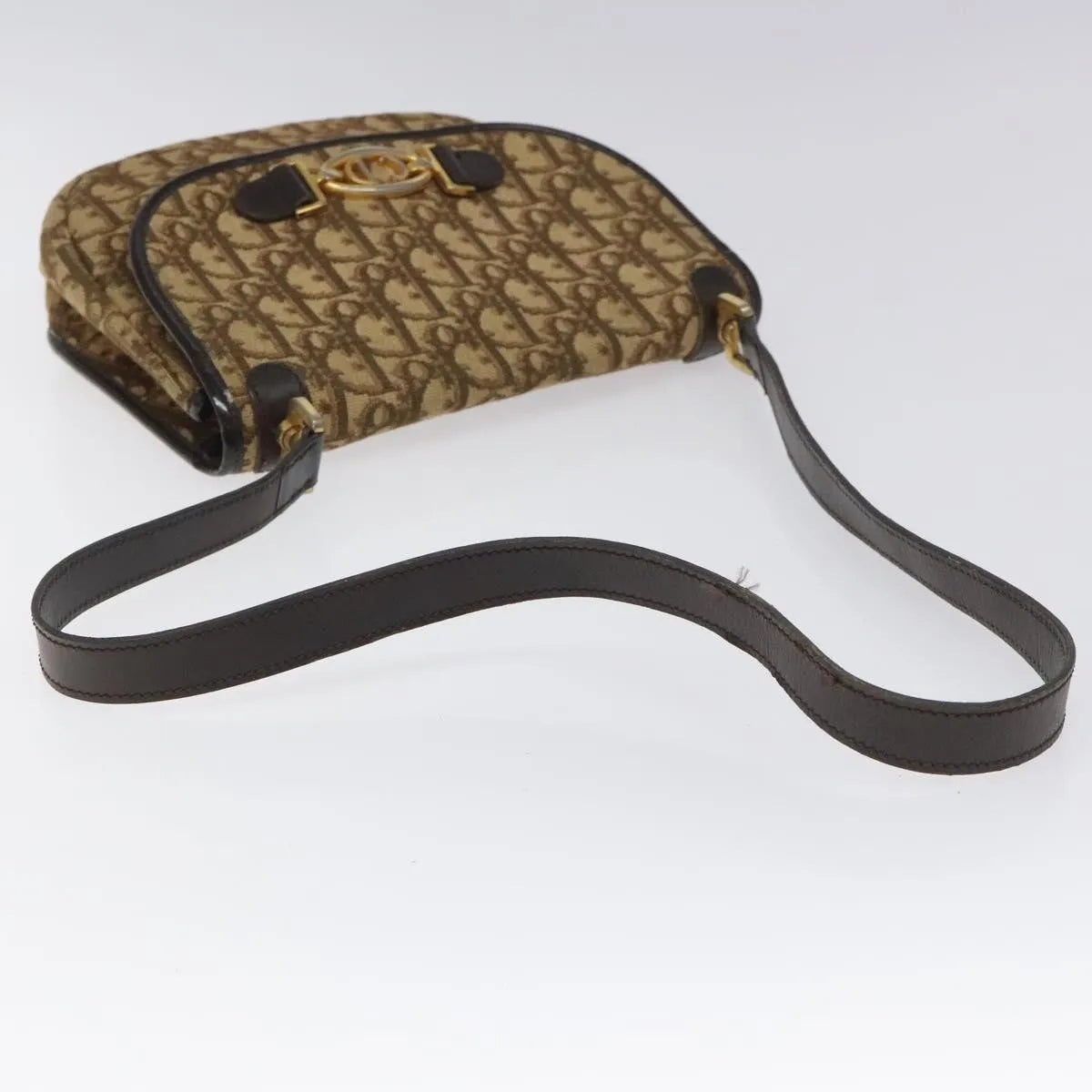 Christian Dior Vintage Trotter Canvas, Brown, Canvas, Shoulder Bag