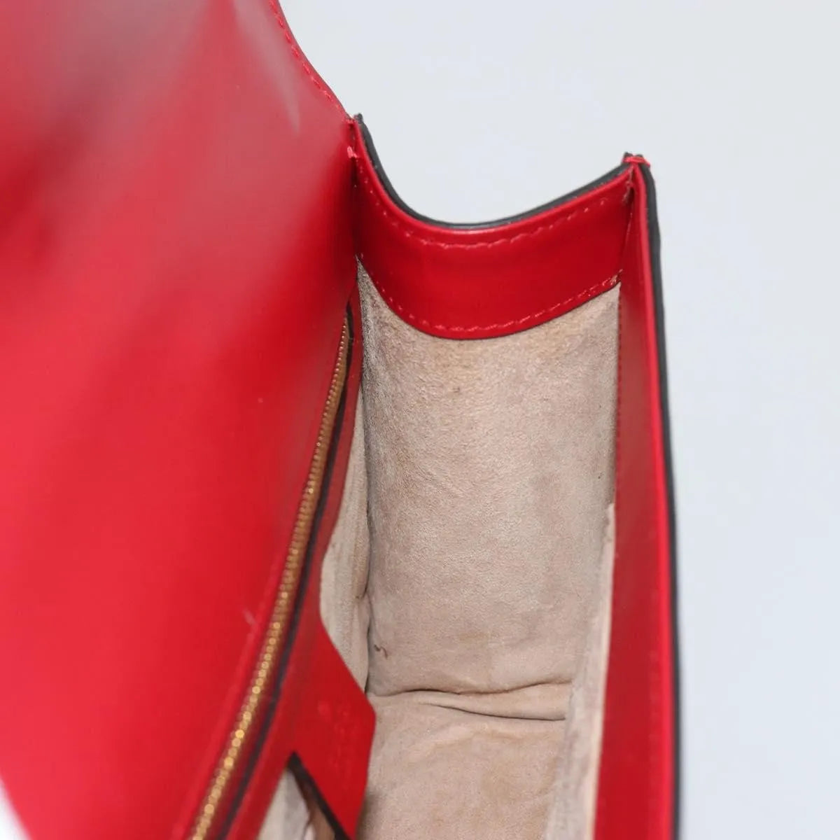 Gucci Sylvie Leather, Red, Leather, Shoulder Bag