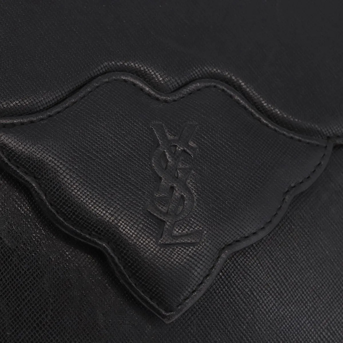 Saint Laurent Vintage Leather, Black, Leather, Clutch