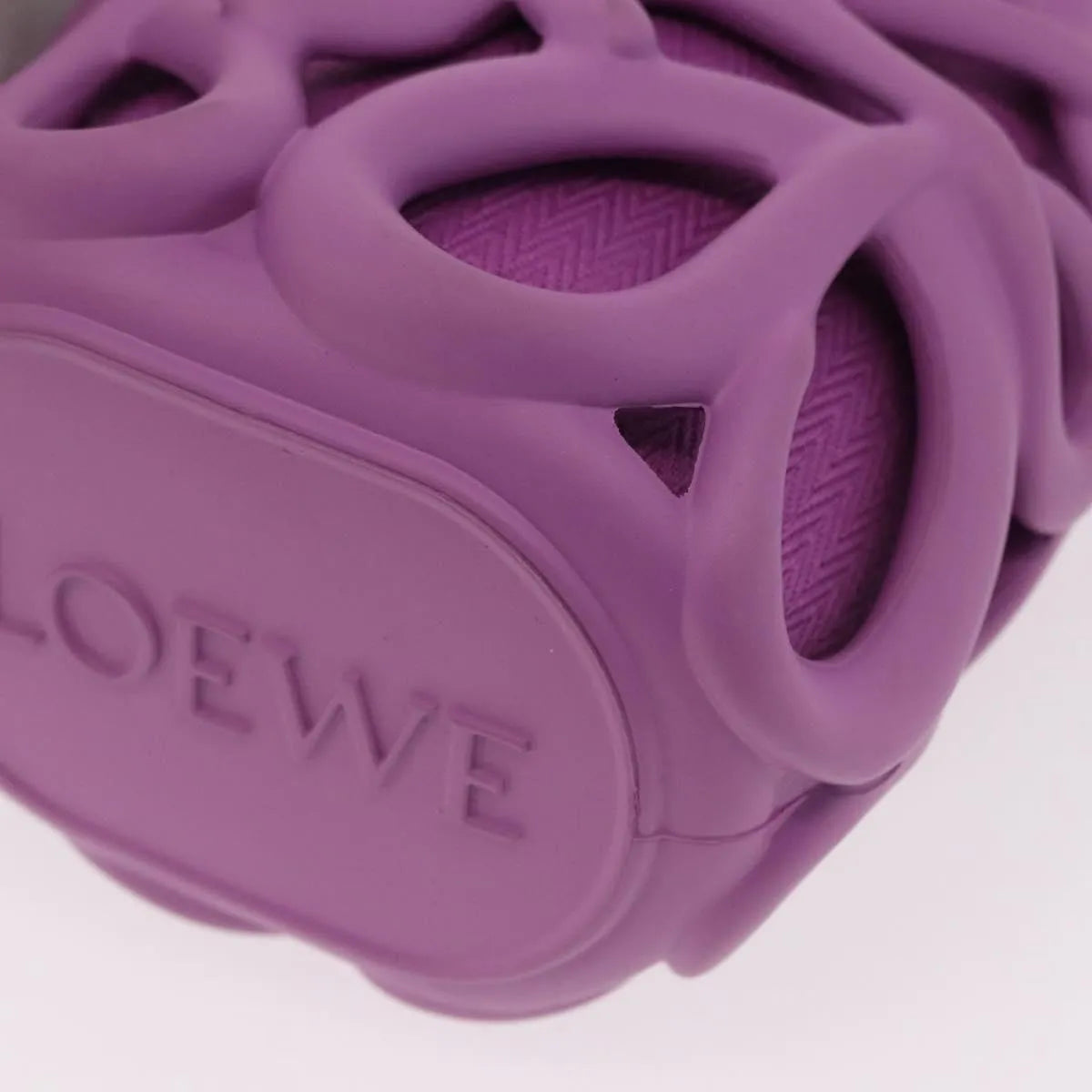 Loewe Anagram Inflated Pocket Canvas and silicon, Purple, Canvas, Crossbody Bag