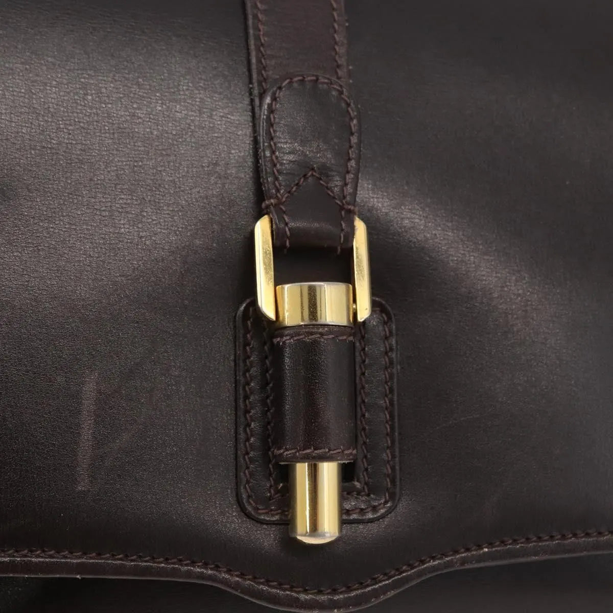 Gucci Vintage Leather, Brown, Leather, Shoulder Bag