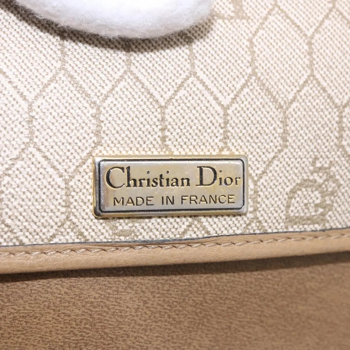 Christian Dior Vintage CD Chain Flap Leather, Camel, Leather, Shoulder Bag
