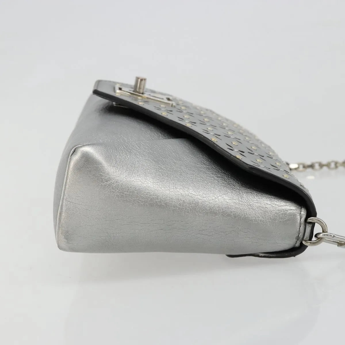 Louis Vuitton Love Note Chain Clutch Leather, Silver, Leather, Shoulder Bag