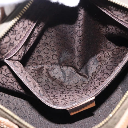 Celine C Macadam Suede and Leather, Green, Suede, Handbag