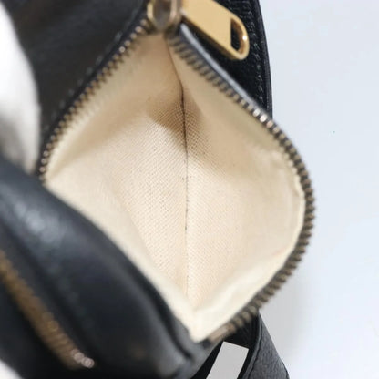 Gucci Logo Zip Messenger Printed Leather, Black, Leather, Clutch