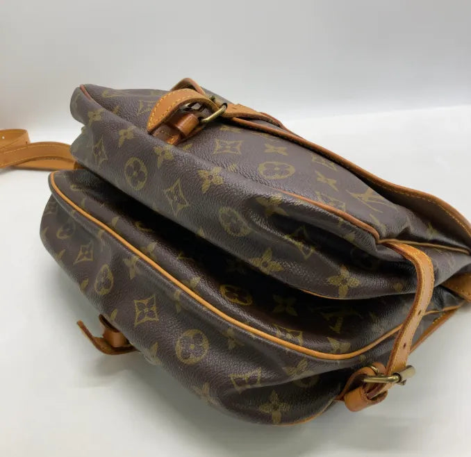 Louis Vuitton Saumur Monogram Canvas, Brown, Canvas, Shoulder Bag
