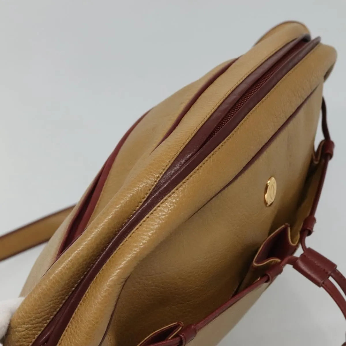 cartier Tasseled Must de Cartier Leather, Beige, Leather, Shoulder Bag
