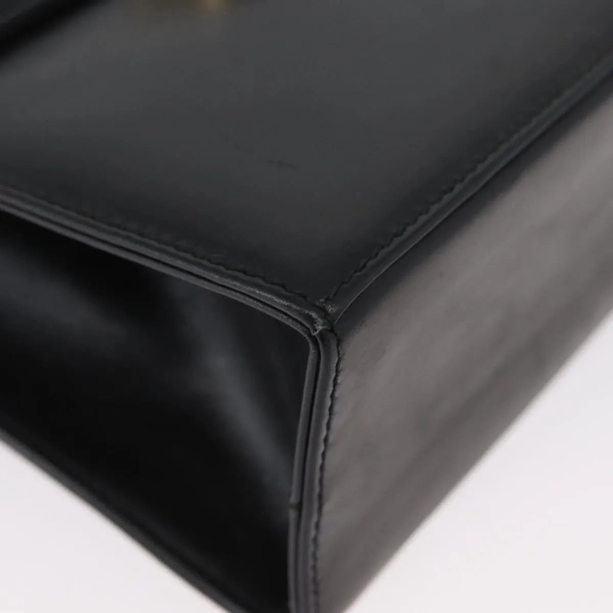 Salvatore Ferragamo Gancini Flap Leather, Black, Leather, Shoulder Bag
