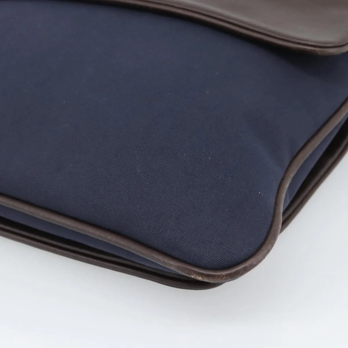 Hermes Mrs. Hippie Leather and Toile, Navy, Leather, Shoulder Bag