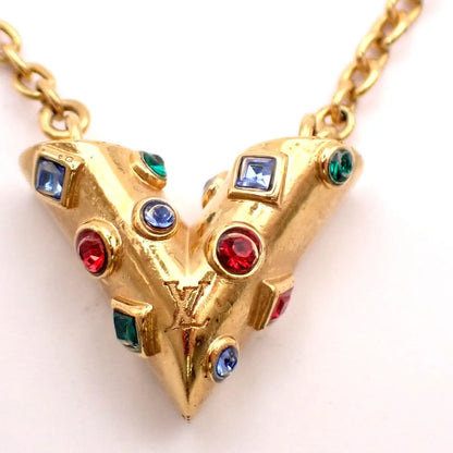 Louis Vuitton Essential V Metal, Gold, Gold Plated, Necklace