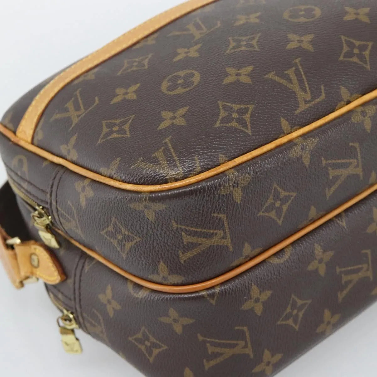 Louis Vuitton Reporter Monogram, Brown, Canvas, Shoulder Bag