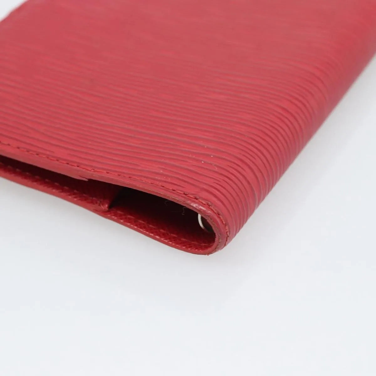 Louis Vuitton Agenda Cover Damier, Red, Leather, Clutch
