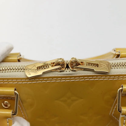 Louis Vuitton Alma Monogram Vernis, Beige, Patent Leather, Handbag