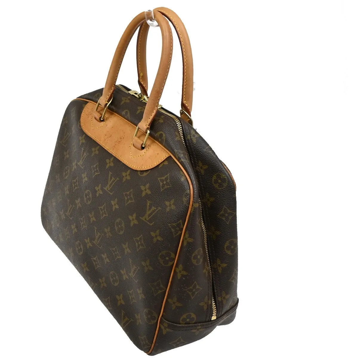 Louis Vuitton Deauville Monogram Canvas, Brown, Leather, Handbag