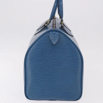 Louis Vuitton Speedy Epi Leather, Blue, Leather, Handbag