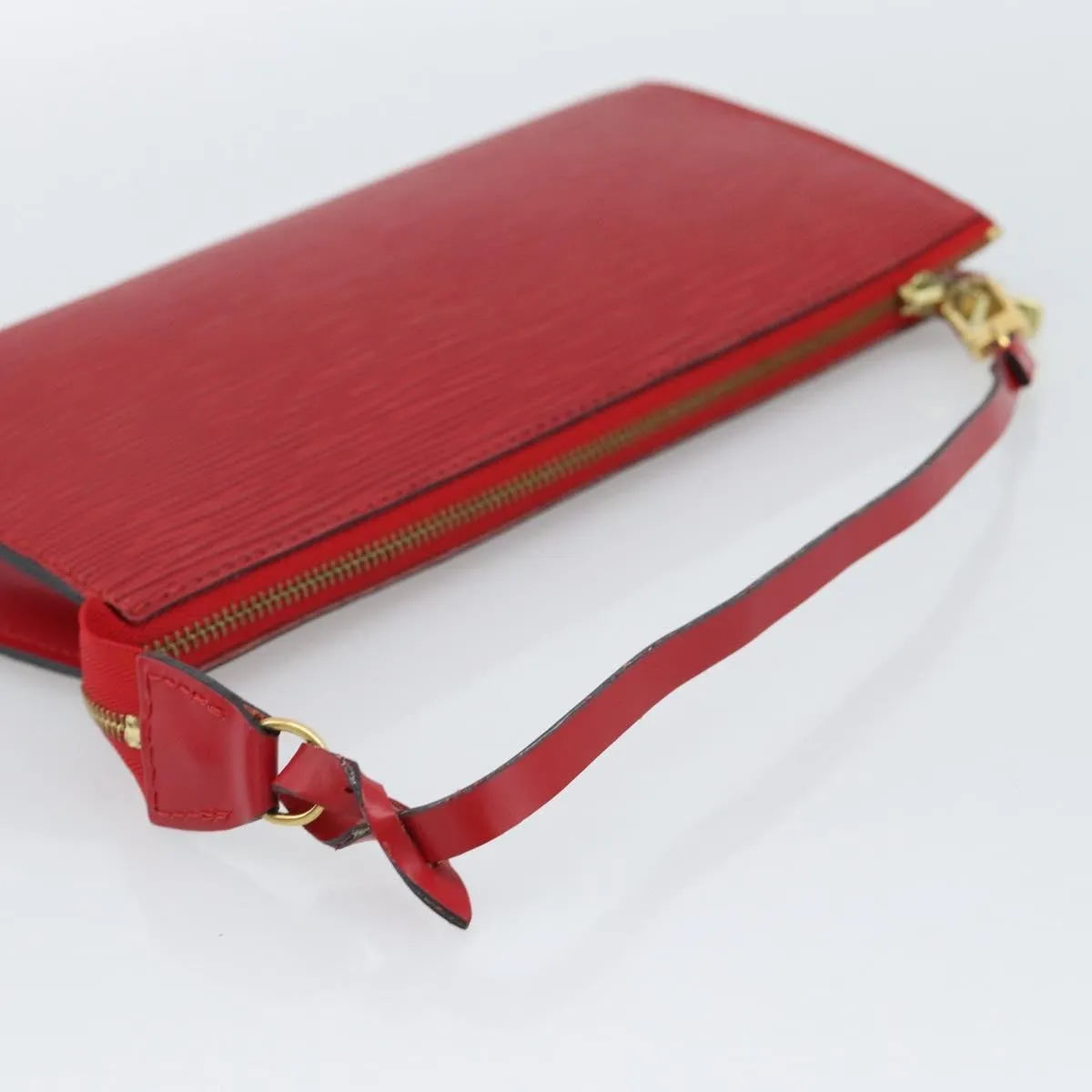 Louis Vuitton Pochette Accessoires Epi, Red, Leather, Clutch