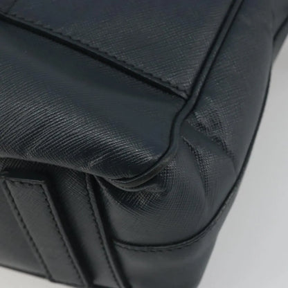 Prada Zip Around Saffiano Leather, Navy, Leather, Briefcase