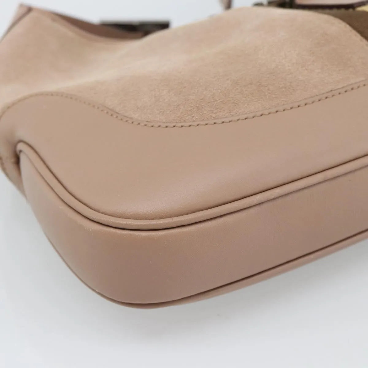 Gucci Jackie O Suede, Beige, Suede, Shoulder Bag