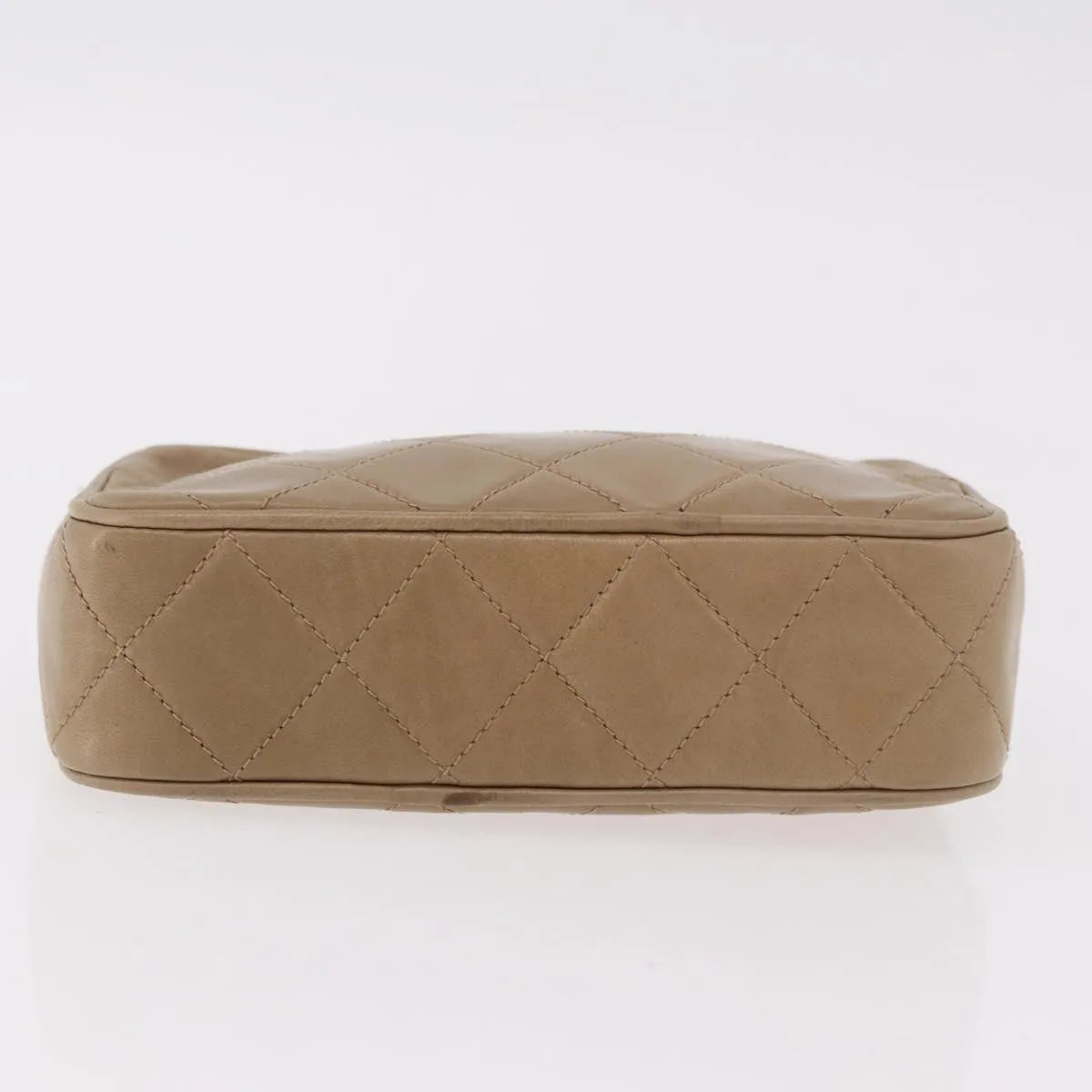 Chanel Vintage Clutch Leather, Beige, Leather, Clutch