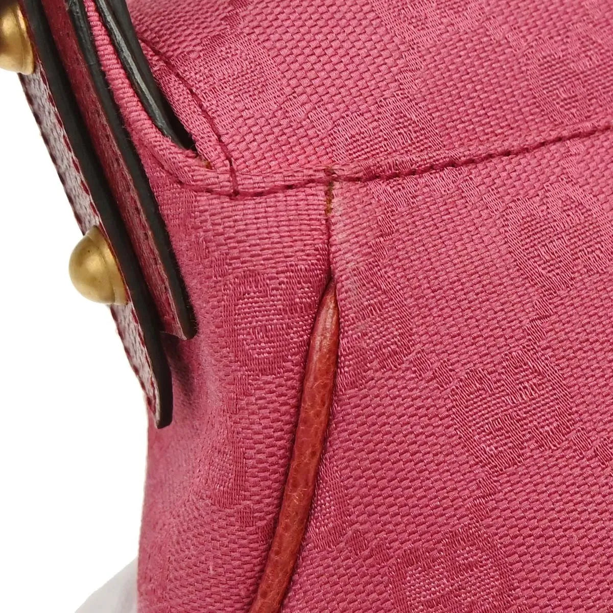 Gucci Horsebit Web Flap GG Canvas and white leather, Pink, Canvas, Shoulder Bag