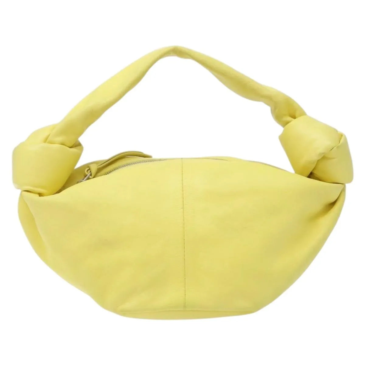Bottega Veneta Double Knot Hobo Leather, Yellow, Leather, Handbag