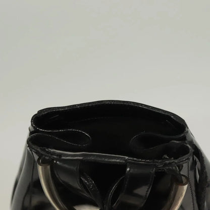 Salvatore Ferragamo Gancini Patent Leather, Black, Patent Leather, Backpack