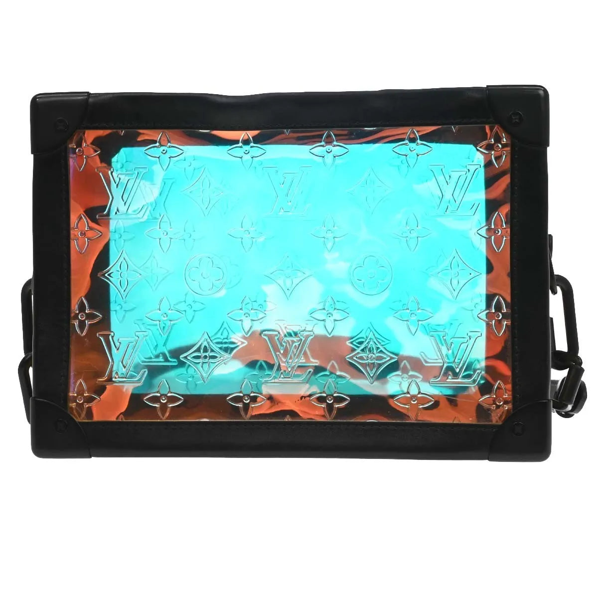 Louis Vuitton Soft Trunk Limited Edition Dark Monogram Prism PVC, Black, Leather, Shoulder Bag