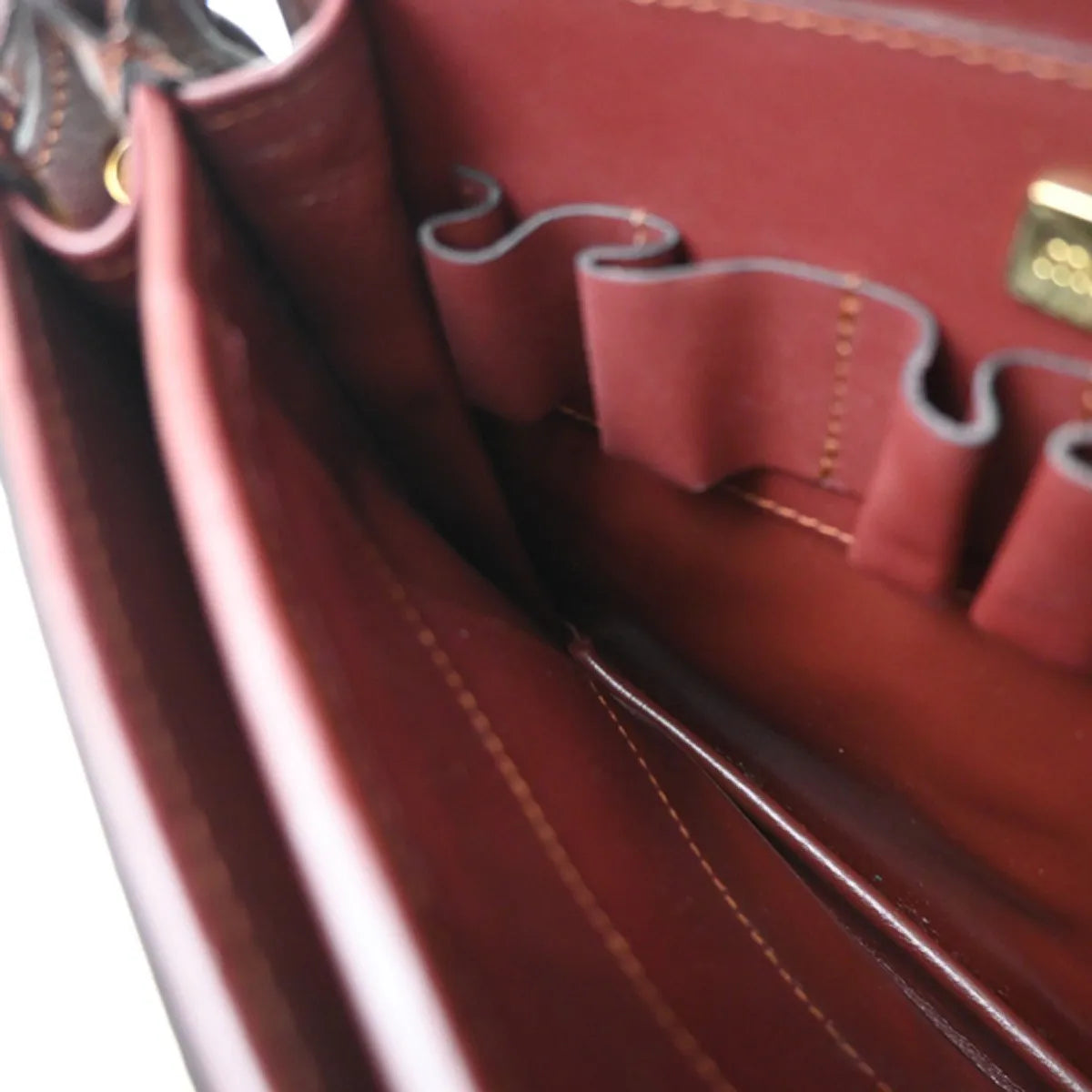 Cartier Must de Cartier Leather, Red, Leather, Shoulder Bag