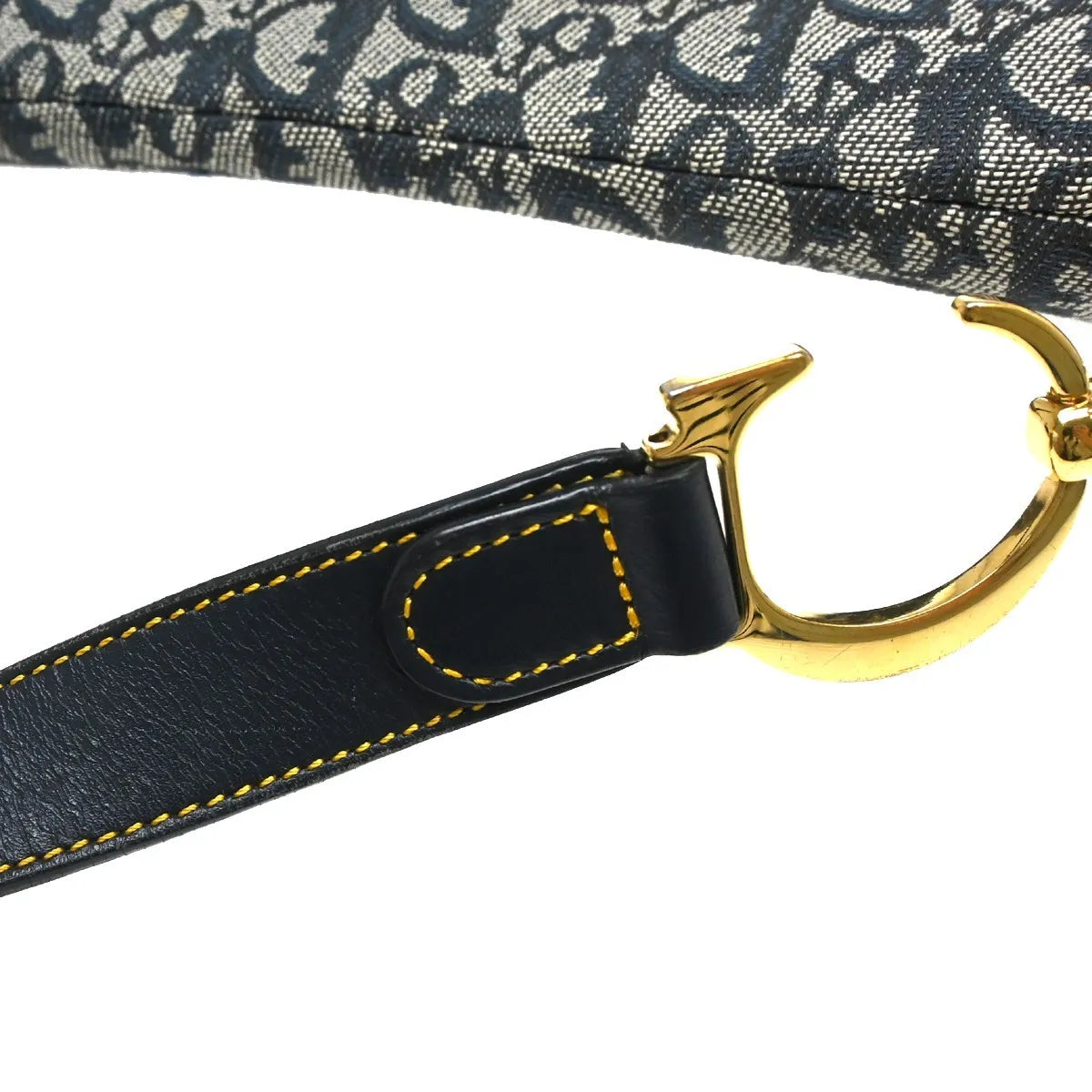 Christian Dior Vintage Trotter Canvas, Navy, Canvas, Handbag