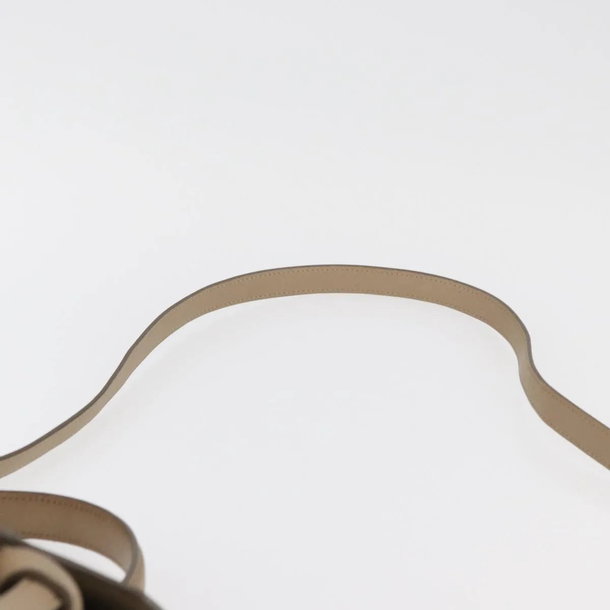 Celine Belt Calfskin, Beige, Leather, Handbag