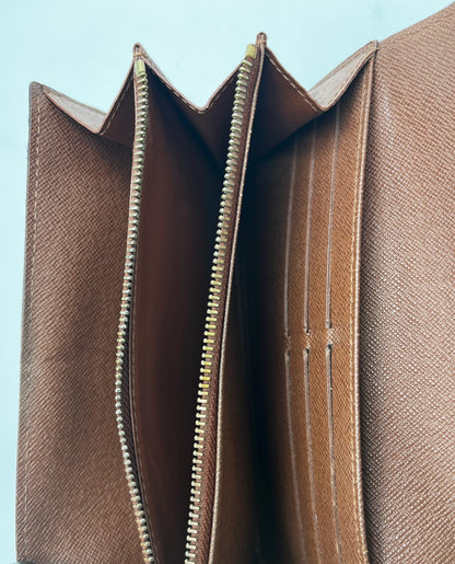 Louis Vuitton Emilie Monogram Canvas, Brown, Canvas, Wallet
