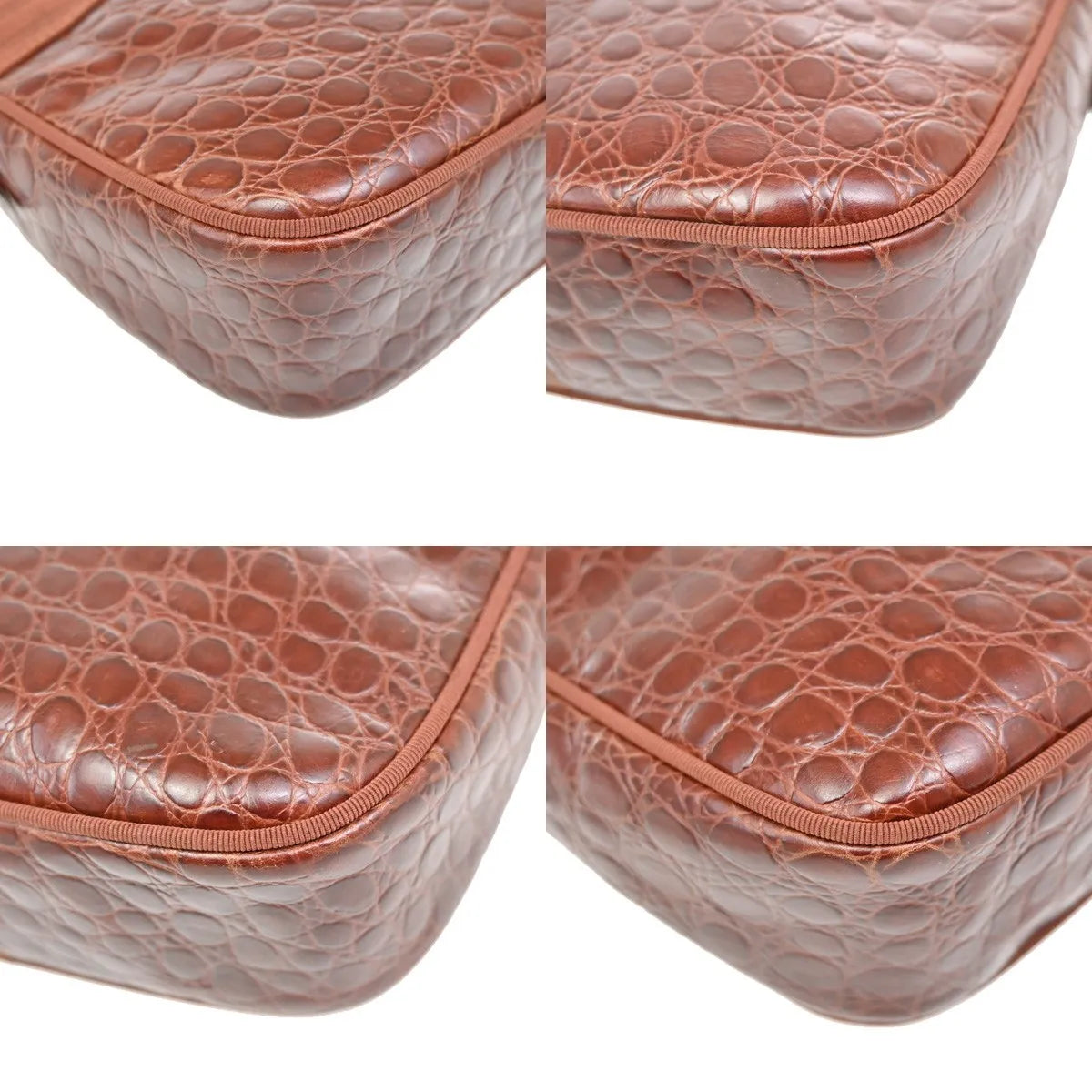 Salvatore Ferragamo Vala Leather, Brown, Leather, Shoulder Bag